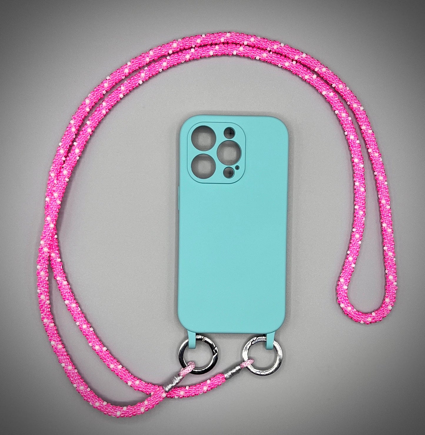 Kumihimo Handykette Pink