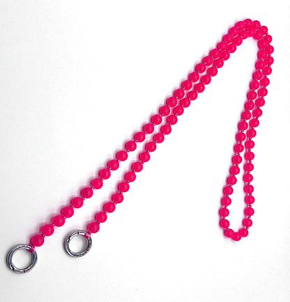 Mobile phone chain acrylic pink