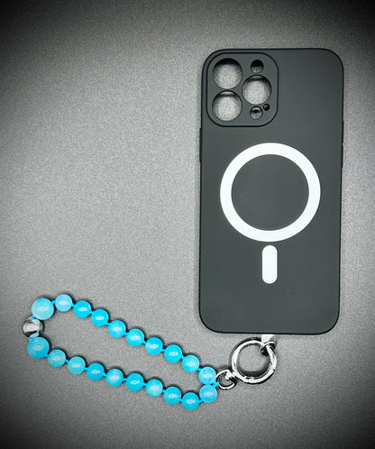 Cell phone chain, short/keychain ¨Aemazonite¨Handmade in Peru