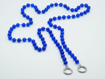 Mobile phone chain ¨Chalcedony blue¨